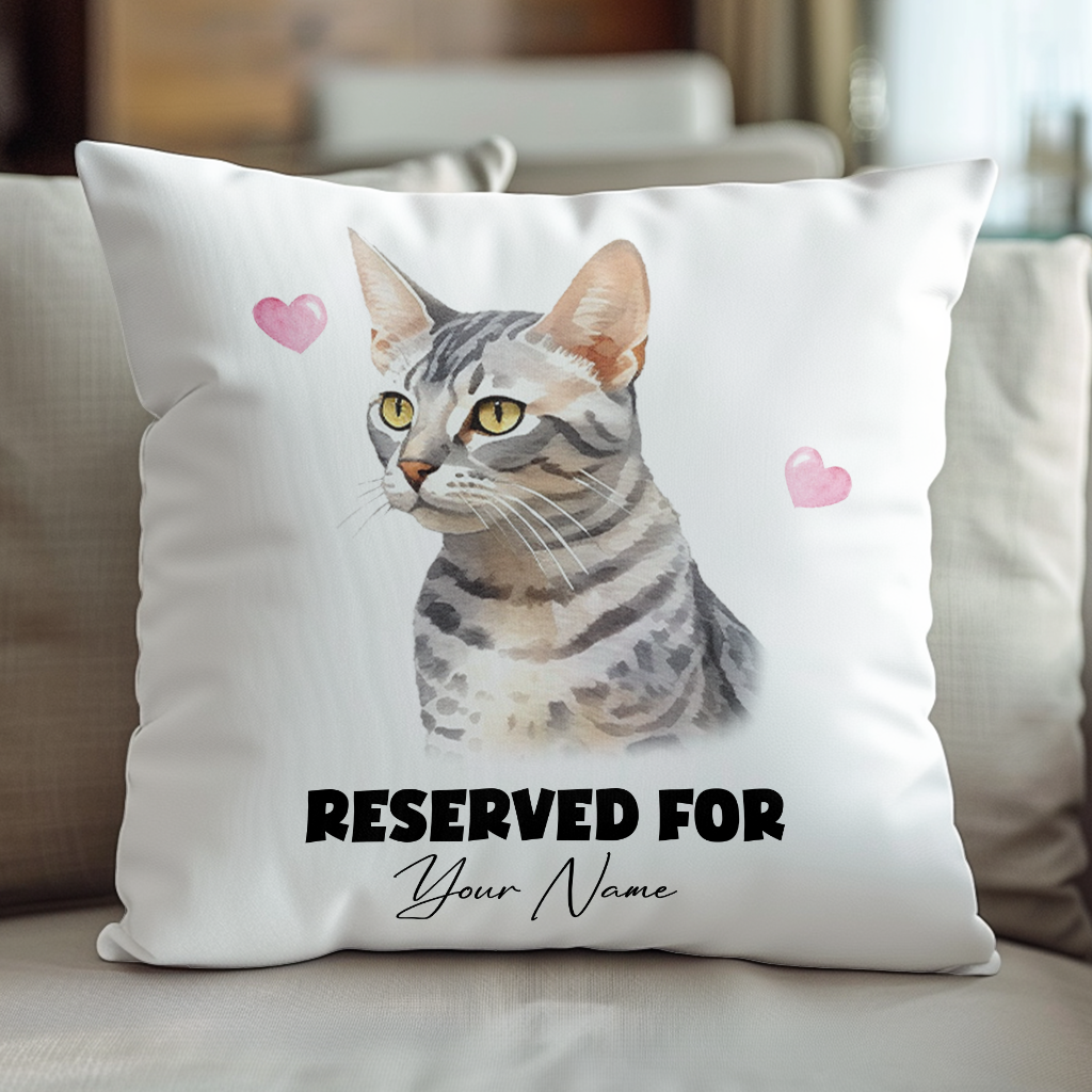 Personalised Egyptian Mau Cat RESERVED FOR - Cushion Cover Gift