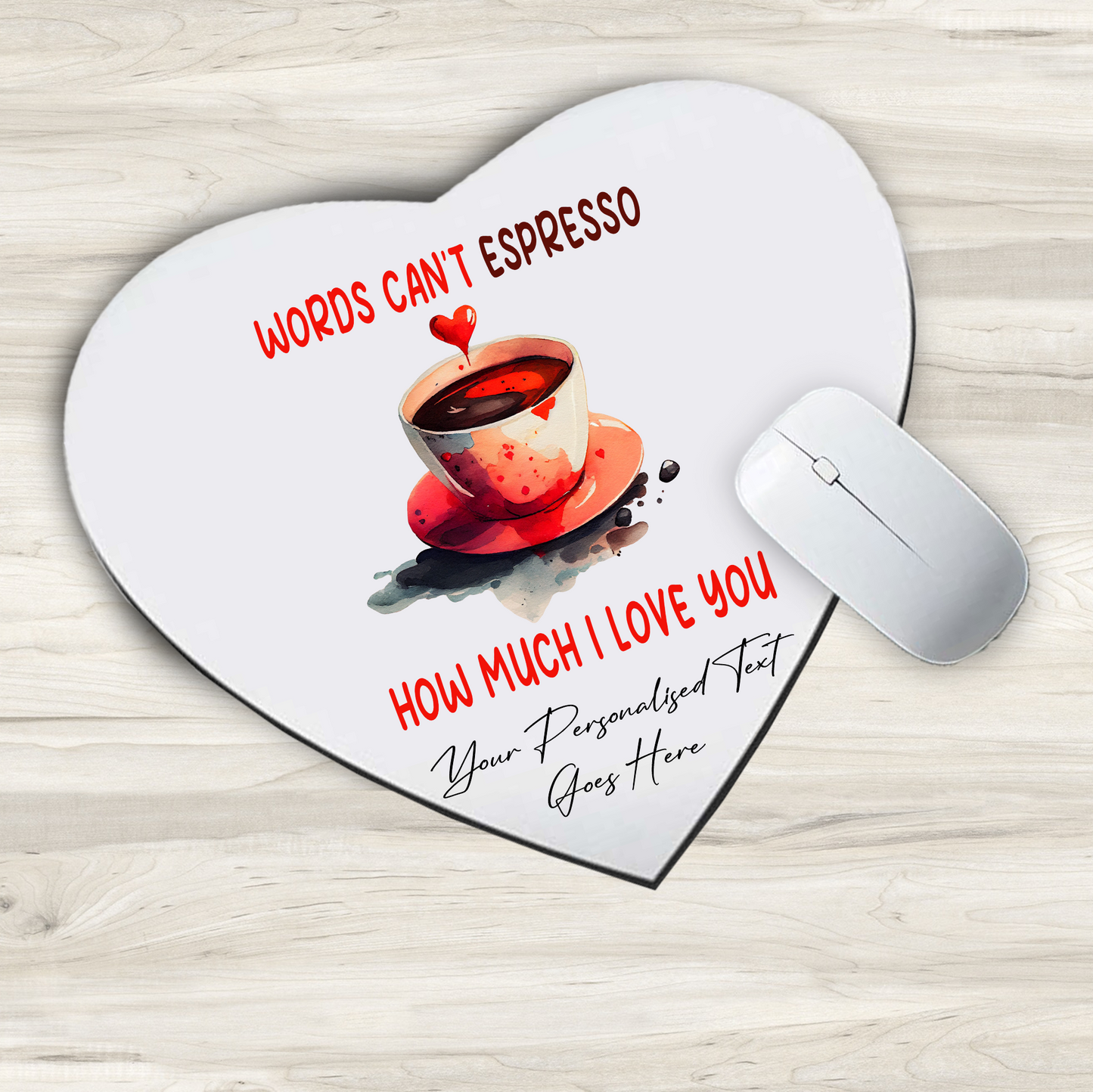 Personalised Valentine Anniversary Espresso Pun - Mouse Mat