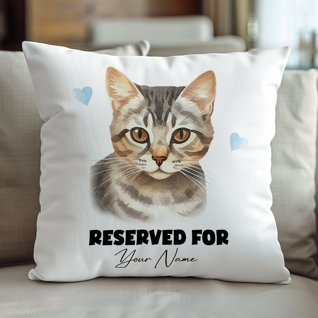 Personalised European Shorthair Cat RESERVED FOR - Cushion Cover Gift