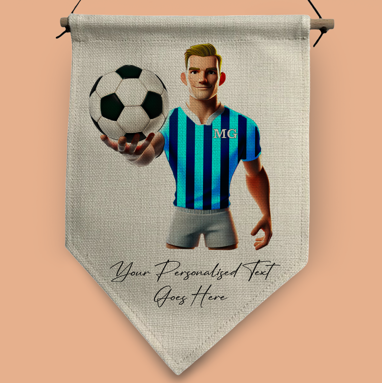 Personalised Football Team Shirt Creator - Pennant Flag