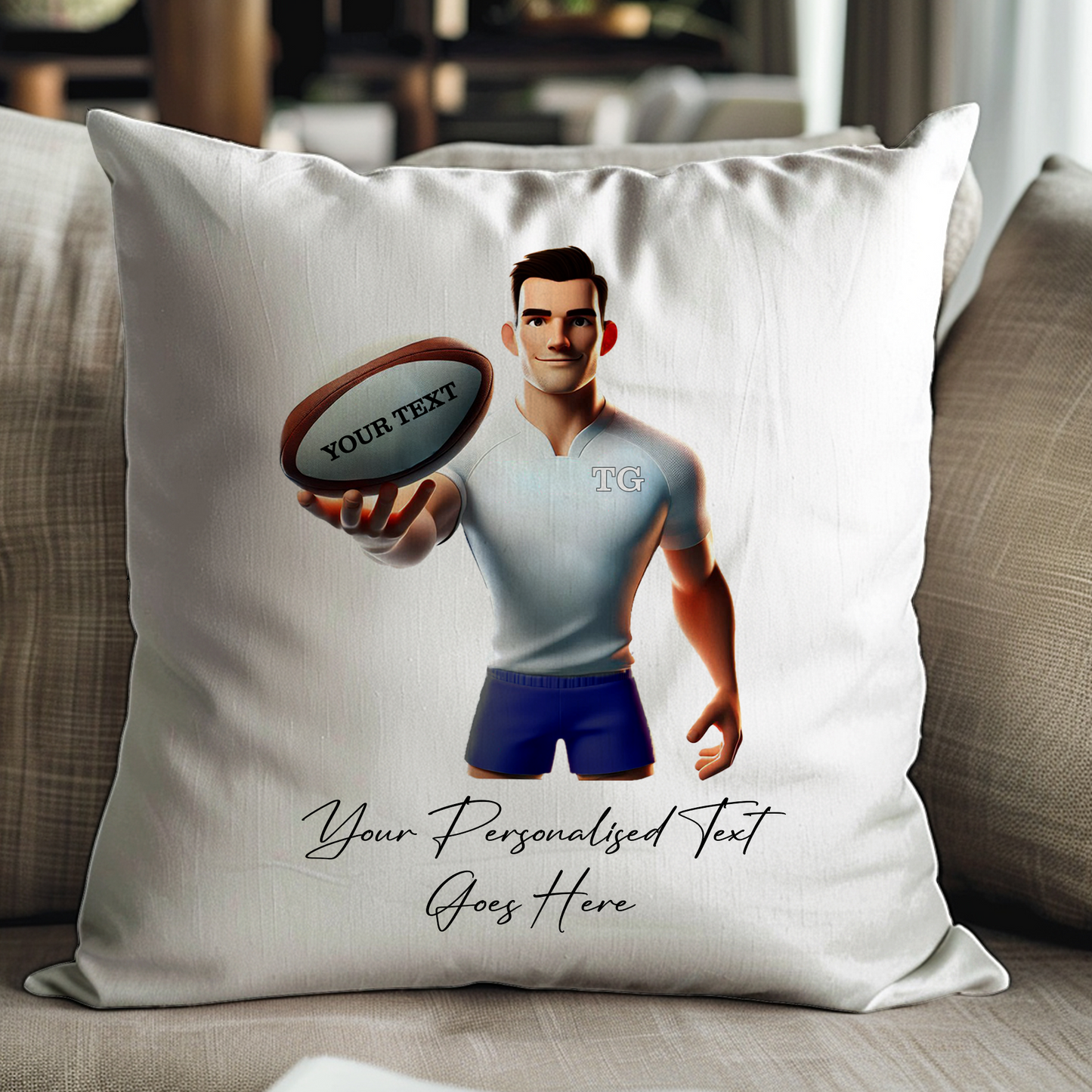 Personalised Rugby Team Shirt Creator - Cushion