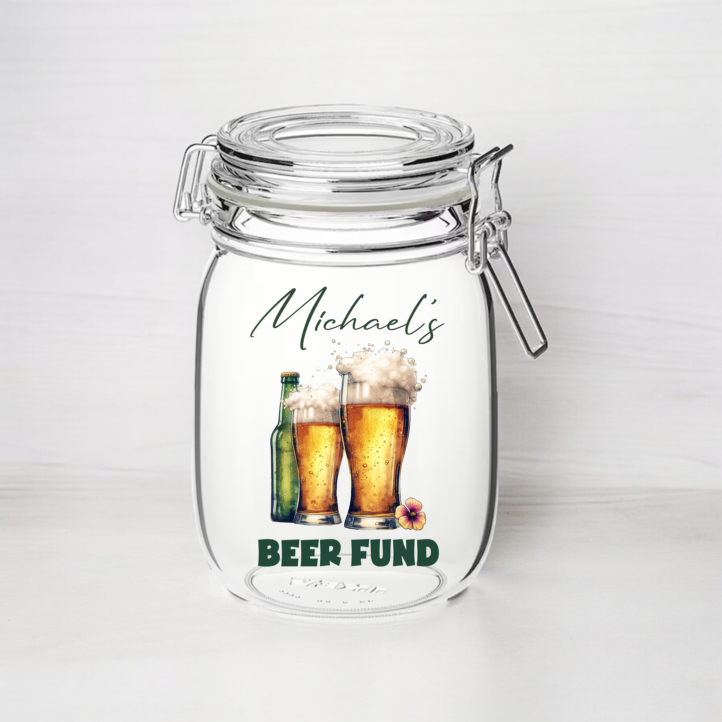 Personalised Beer Fund - Kilner Style Gift Jar - FJ03