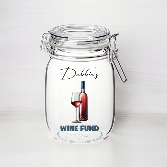 Personalised Wine Fund - Kilner Style Gift Jar - FJ15