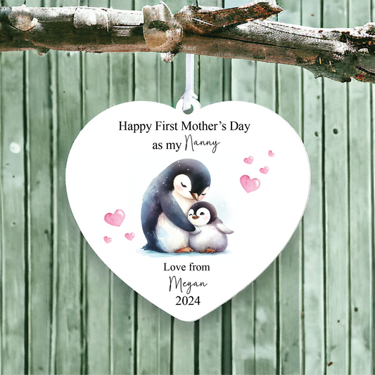 Personalised Penguin First Mother's Day Gift