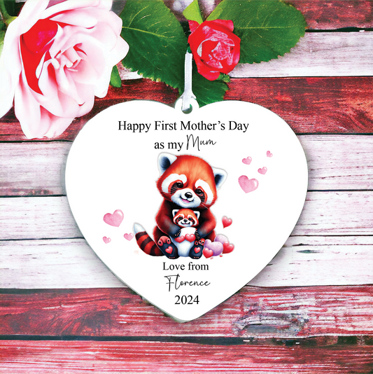 Personalised Red Panda First Mother's Day Gift