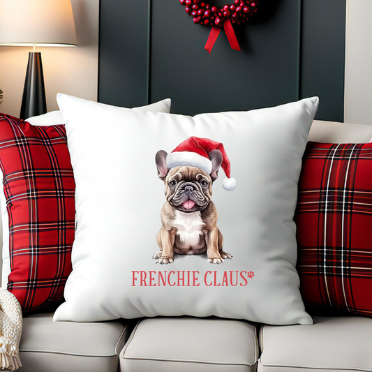 Personalised Christmas French Bulldog pun - Keepsake Gift cushion, by Floppsie Moppsie – floppsiemoppsie at floppsiemoppsie.co.uk