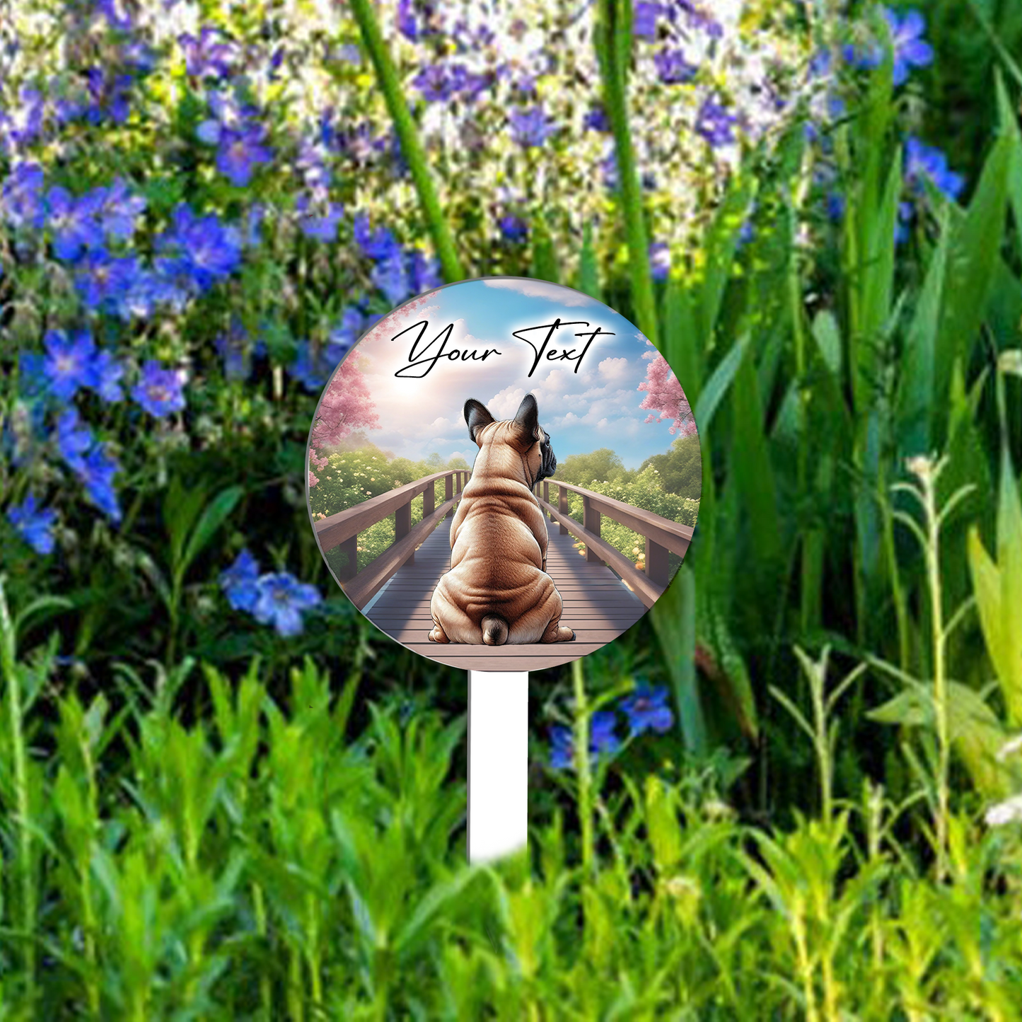 Personalised Bridge Dog Grave Marker - French Bulldog