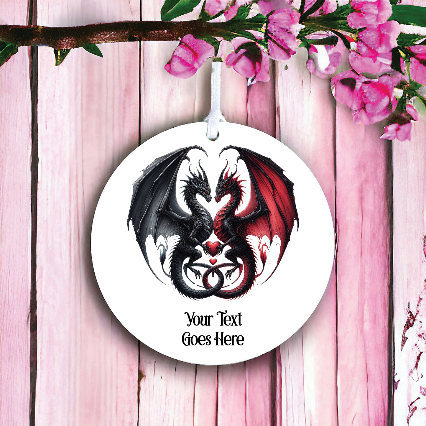 Personalised Gothic Dragons Love Decoration