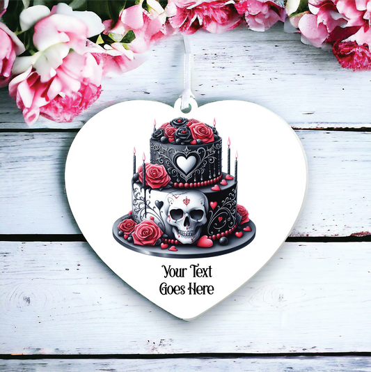 Personalised Gothic Cake Love Decoration