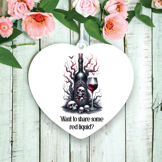 Personalised Gothic Wine Love Decoration