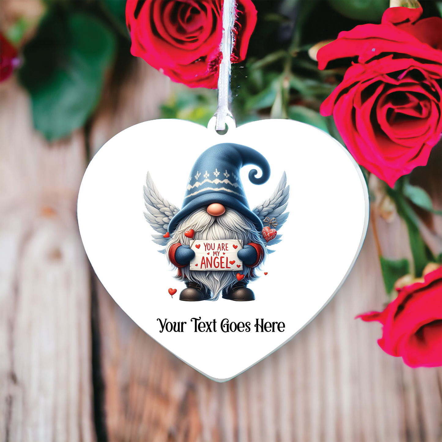 Personalised Gonk Gnome 'Angel' Hanging Decoration