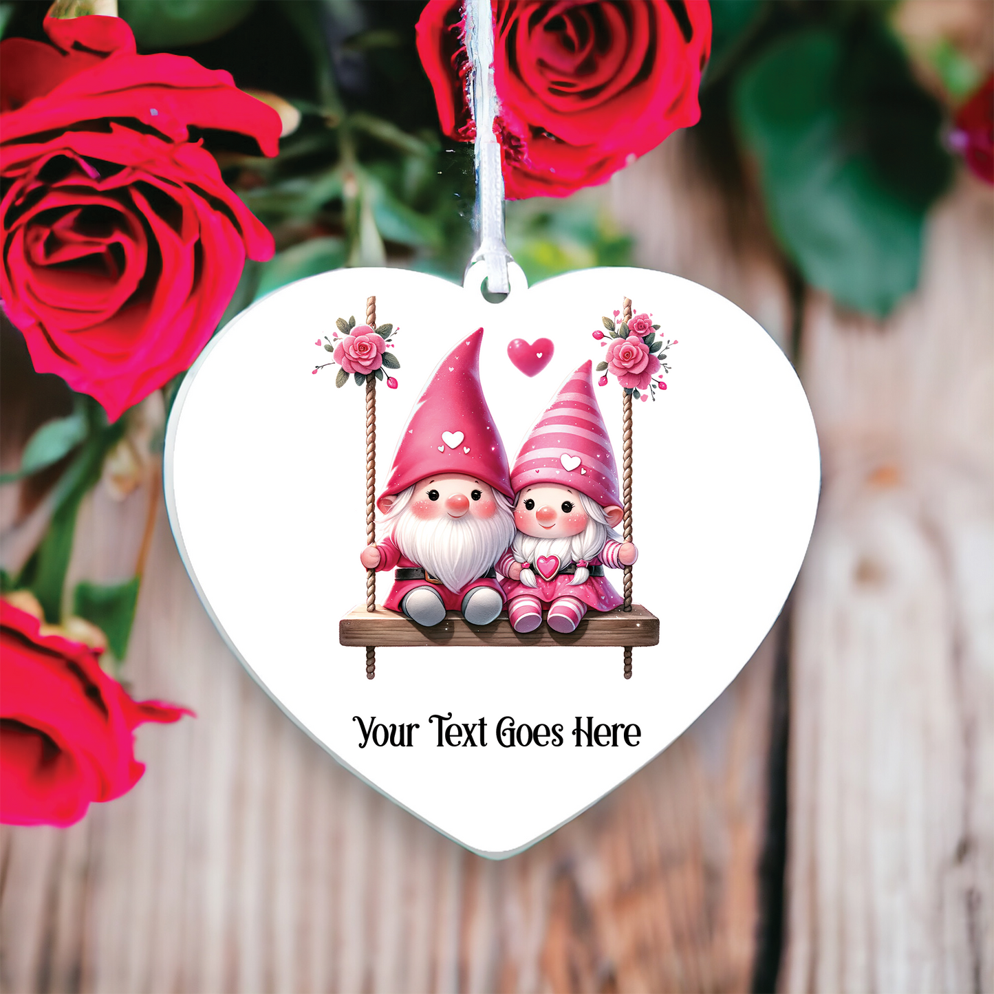 Personalised Gonk Gnome Swing Hanging Decoration