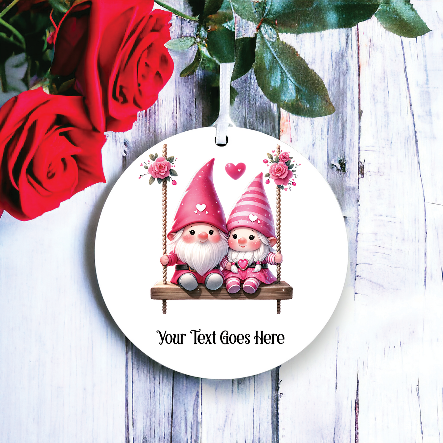 Personalised Gonk Gnome Swing Hanging Decoration