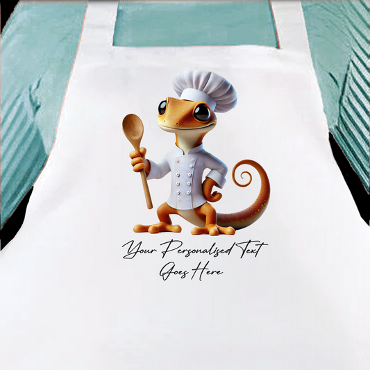 Personalised Toon Animal Chef Gecko Cooking Apron