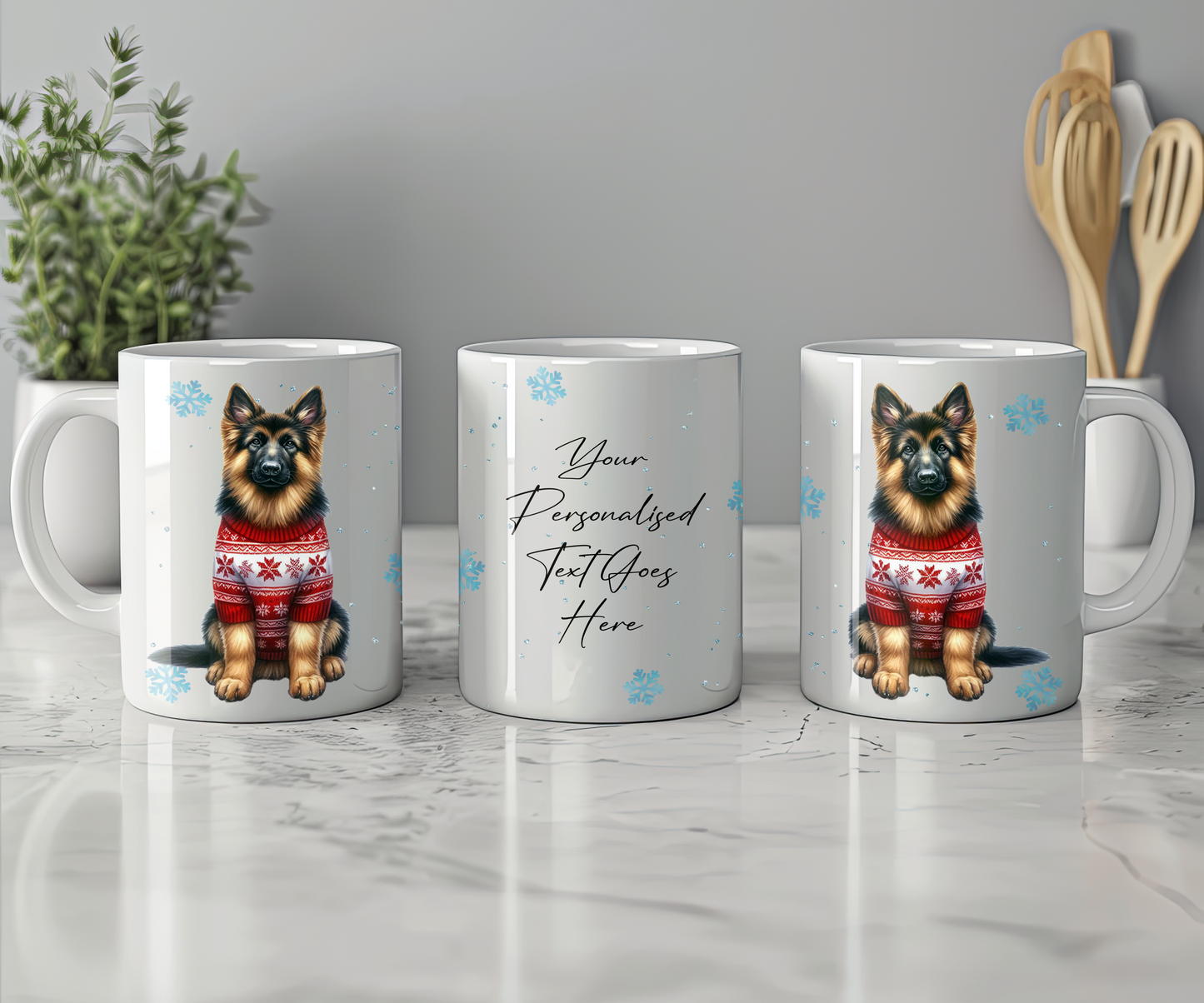 Personalised German Shepherd - Dog Christmas Jumper Gift Mug