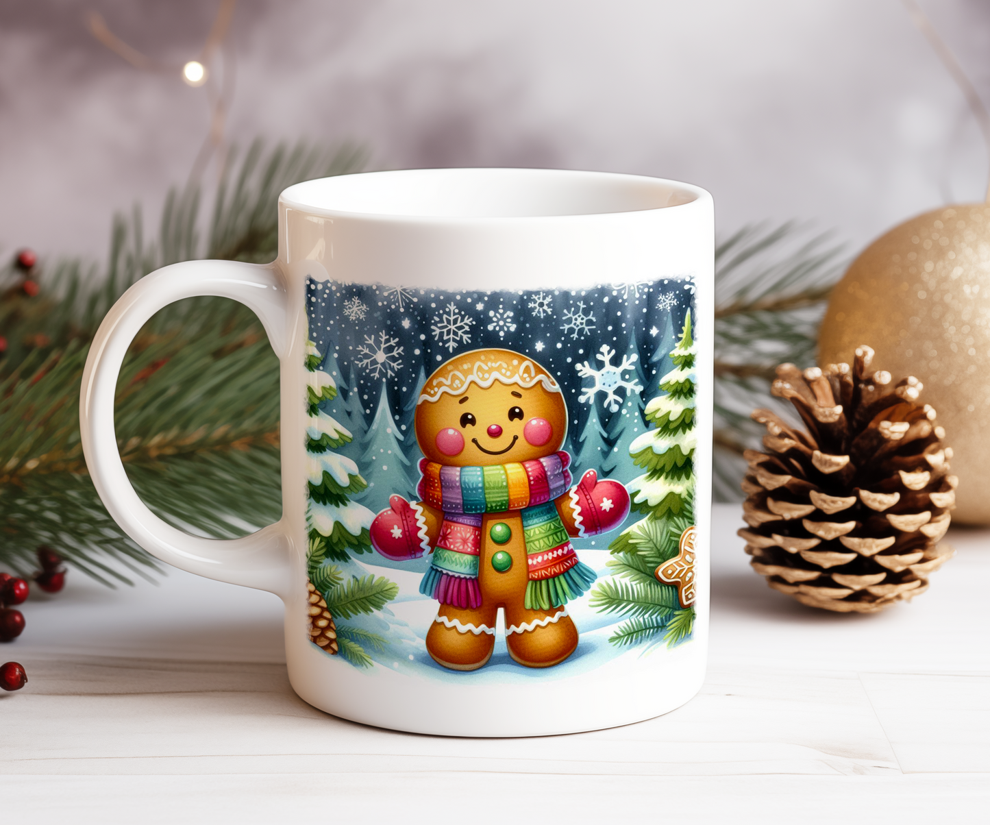 Personalised Christmas Gingerbread Gift Mug