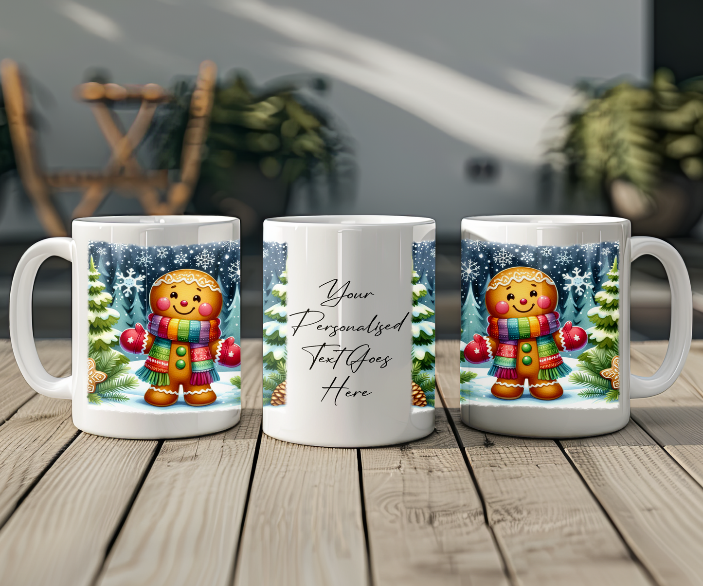 Personalised Christmas Gingerbread Gift Mug