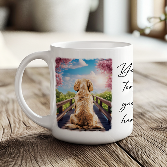 Personalised Bridge Dog Memorial Golden Retriever - Keepsake Gift Mug, by Floppsie Moppsie – floppsiemoppsie at floppsiemoppsie.co.uk