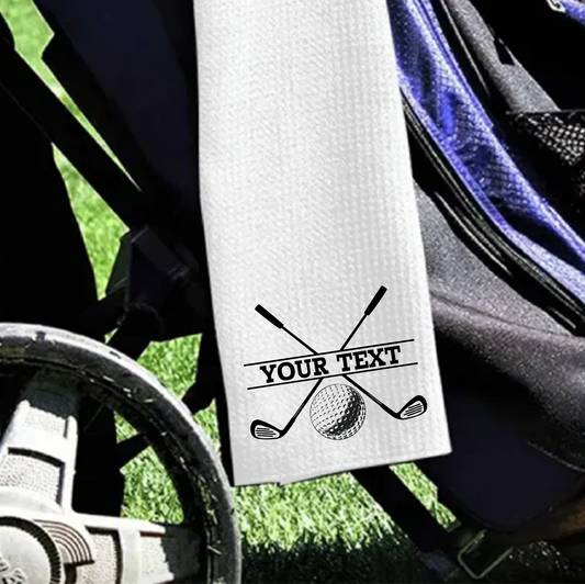 Personalised Golf Club Text - Gift Golf Towel