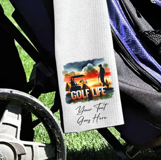 Personalised Golf Life - Gift Golf Sports Towel