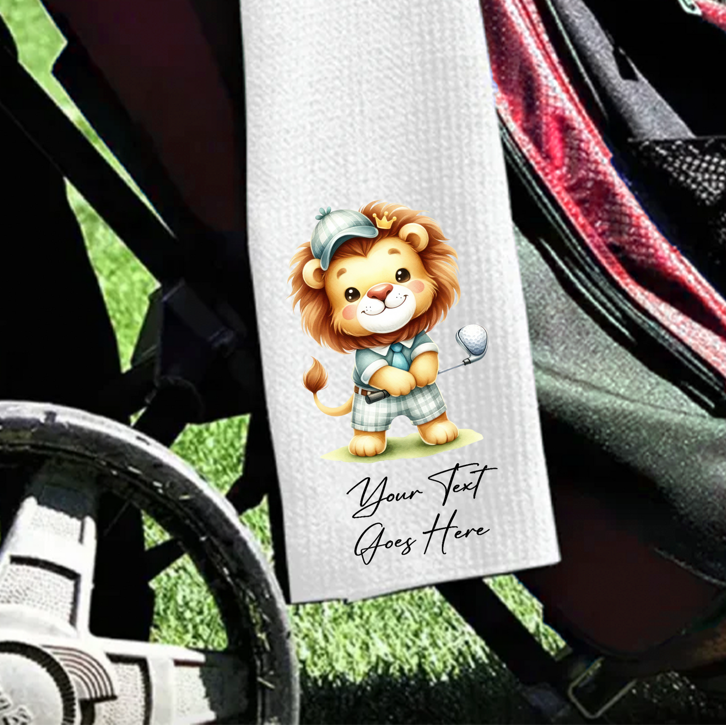 Personalised Golf Lion - Gift Golf Sports Towel