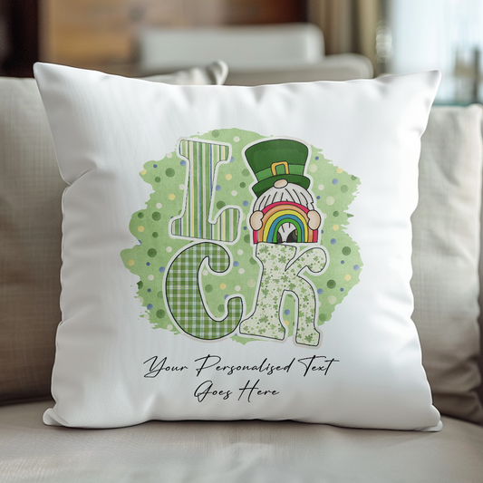 Personalised Good Luck Gonk Gnome - Gift Cushion Cover