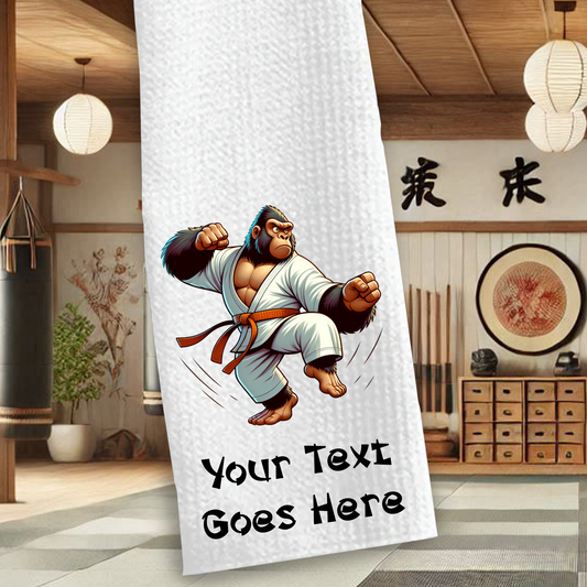 Personalised Gorilla Martial Arts Animals Karate Gi Sports Towel