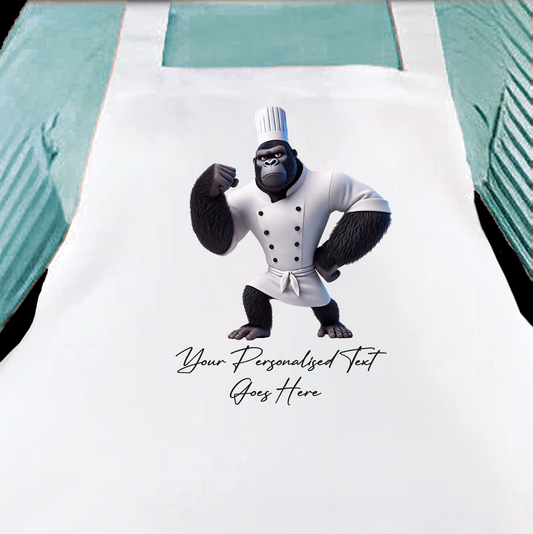 Personalised Toon Animal Chef Gorilla Cooking Apron