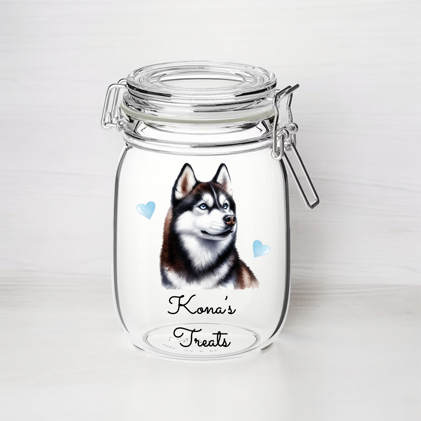 Personalised Huskey Dog Treat Kilner Style Gift Jar  - DGJR30