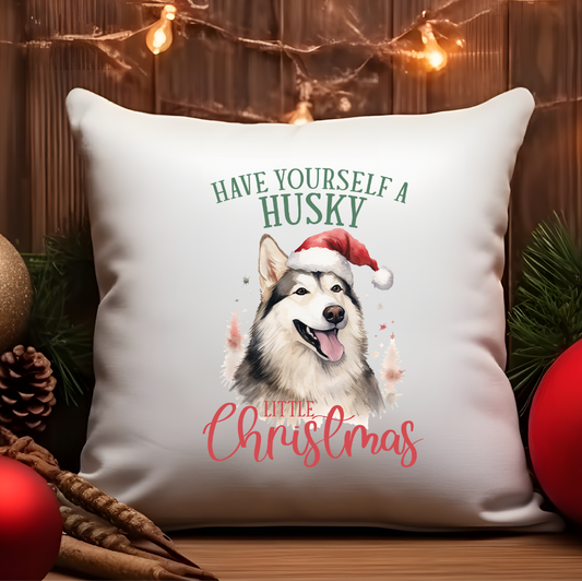 Personalised Christmas Husky pun - Keepsake Gift cushion, by Floppsie Moppsie – floppsiemoppsie at floppsiemoppsie.co.uk