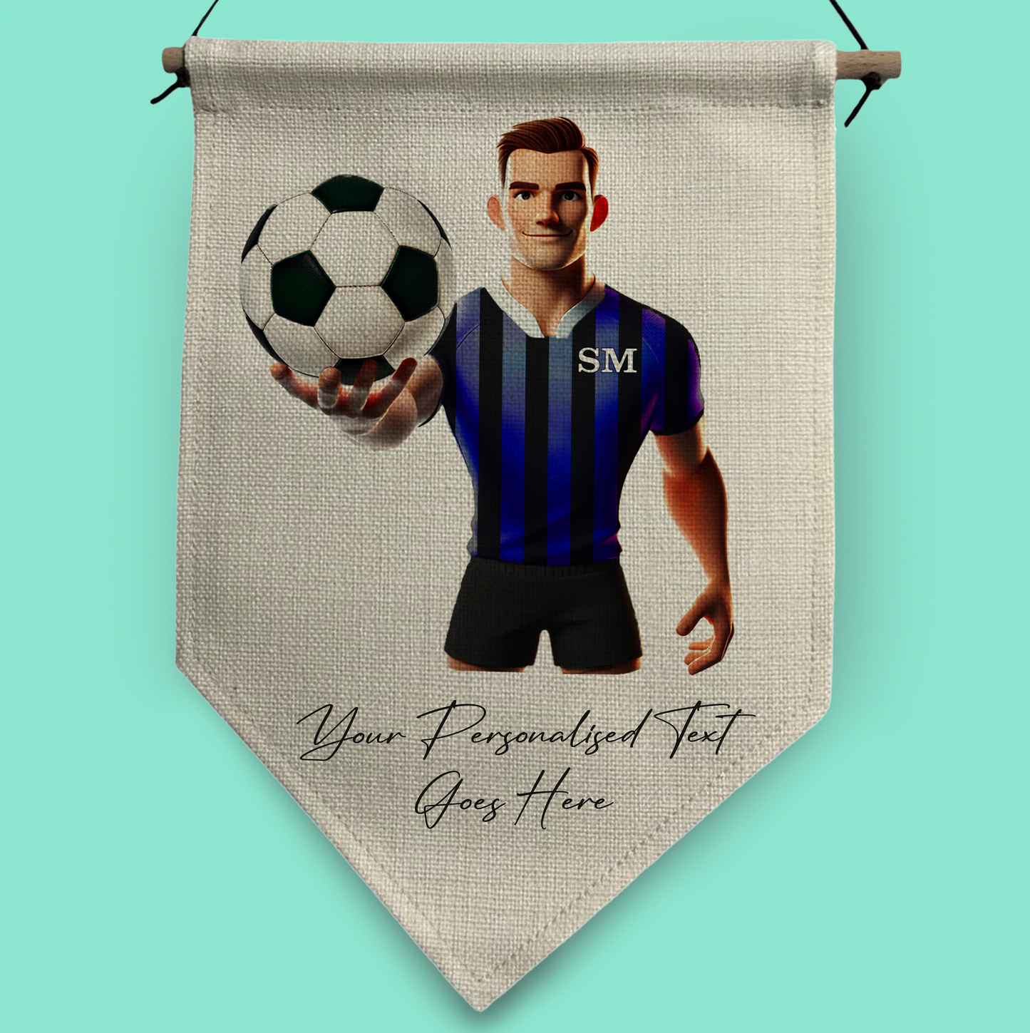 Personalised Football Team Shirt Creator - Pennant Flag