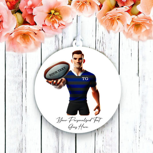 Personalised Rugby Team Shirt Creator - Hanging Decoration