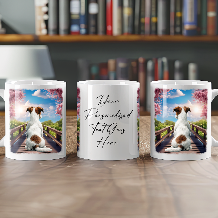 Personalised Bridge Dog Memorial Jack Russell - Keepsake Gift Mug, by Floppsie Moppsie – floppsiemoppsie at floppsiemoppsie.co.uk