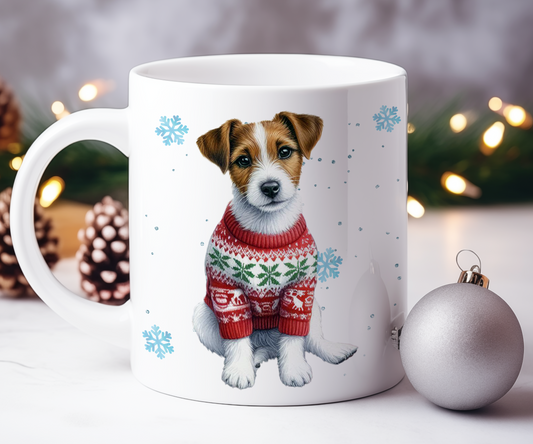 Personalised Jack Russell - Dog Christmas Jumper Gift Mug