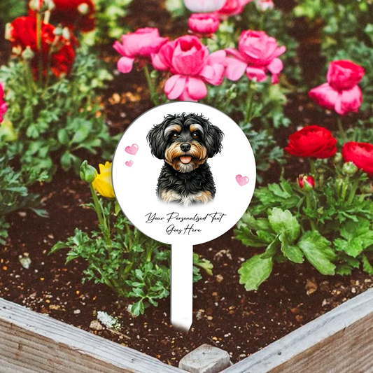 Personalised Dog Love Heart Grave Marker - Jackapoo