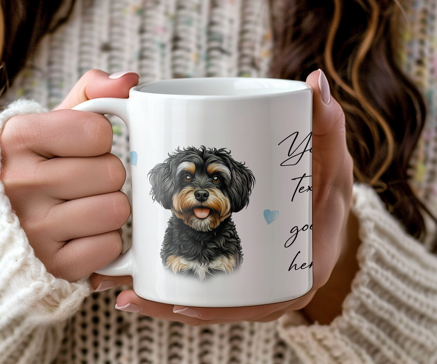 Personalised Dog Gift Mug - Jackpoo with Custom Message and Optional Hearts