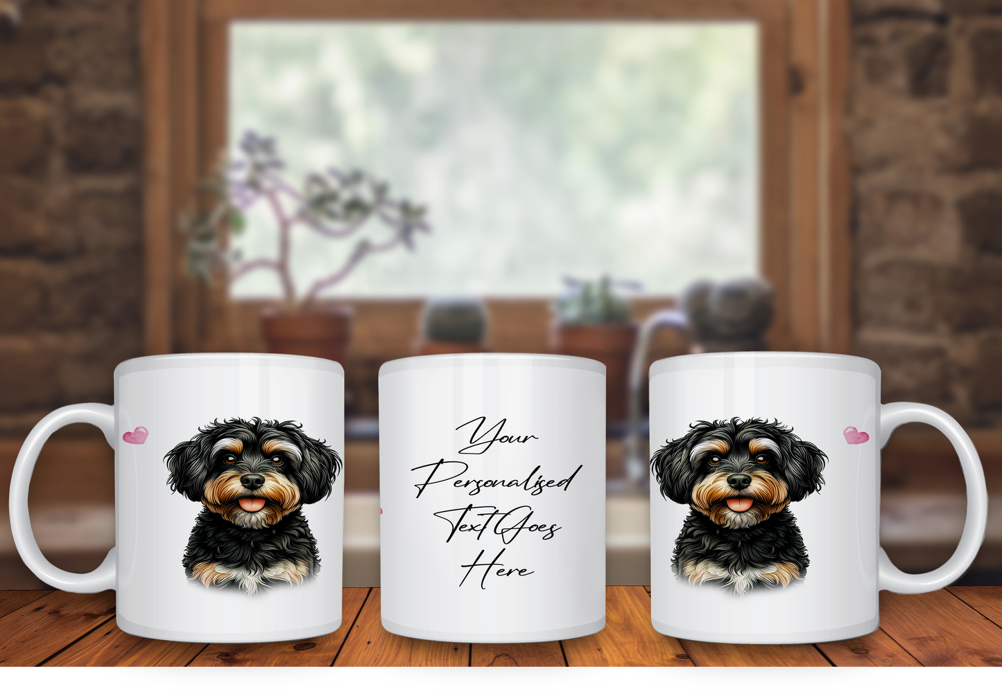 Personalised Dog Gift Mug - Jackpoo with Custom Message and Optional Hearts