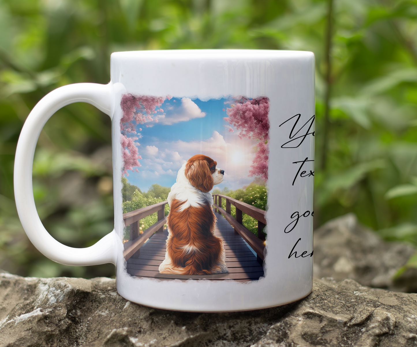 Jack Russell on a Bridge Personalised Dog Mug