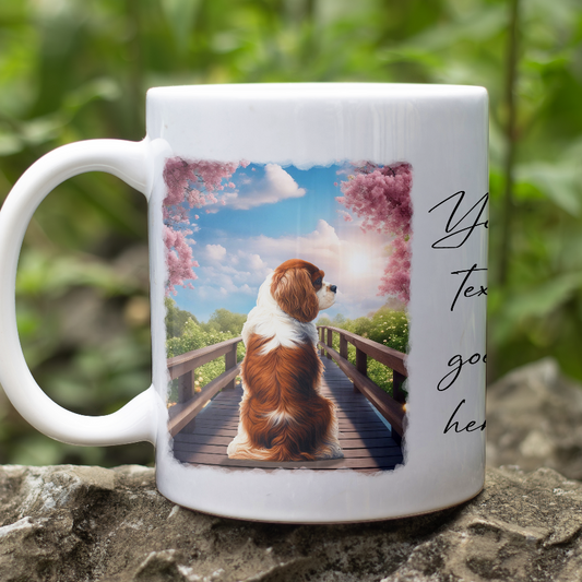 Personalised Bridge Dog Memorial King Charles Spaniel - Keepsake Gift Mug, by Floppsie Moppsie – floppsiemoppsie at floppsiemoppsie.co.uk