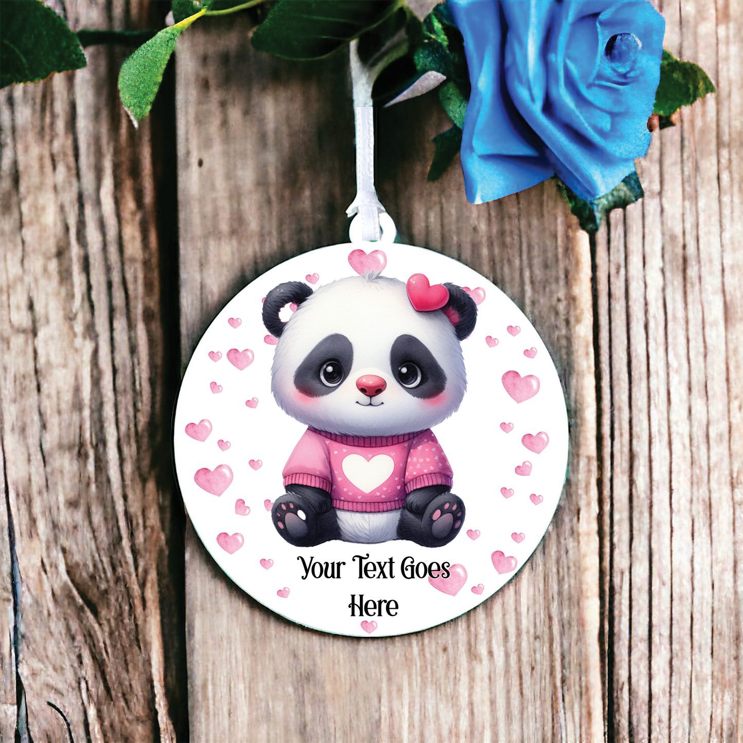 Personalised Panda Love Animal Decoration