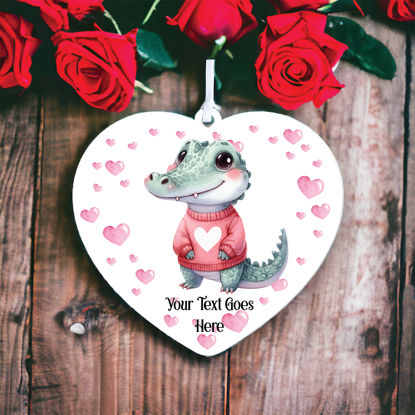 Personalised Crocodile Love Animal Decoration