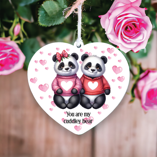 Personalised Panda Couple Love Animal Decoration