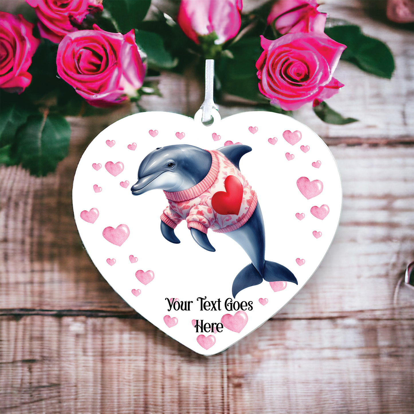 Personalised Dolphin Love Animal Decoration