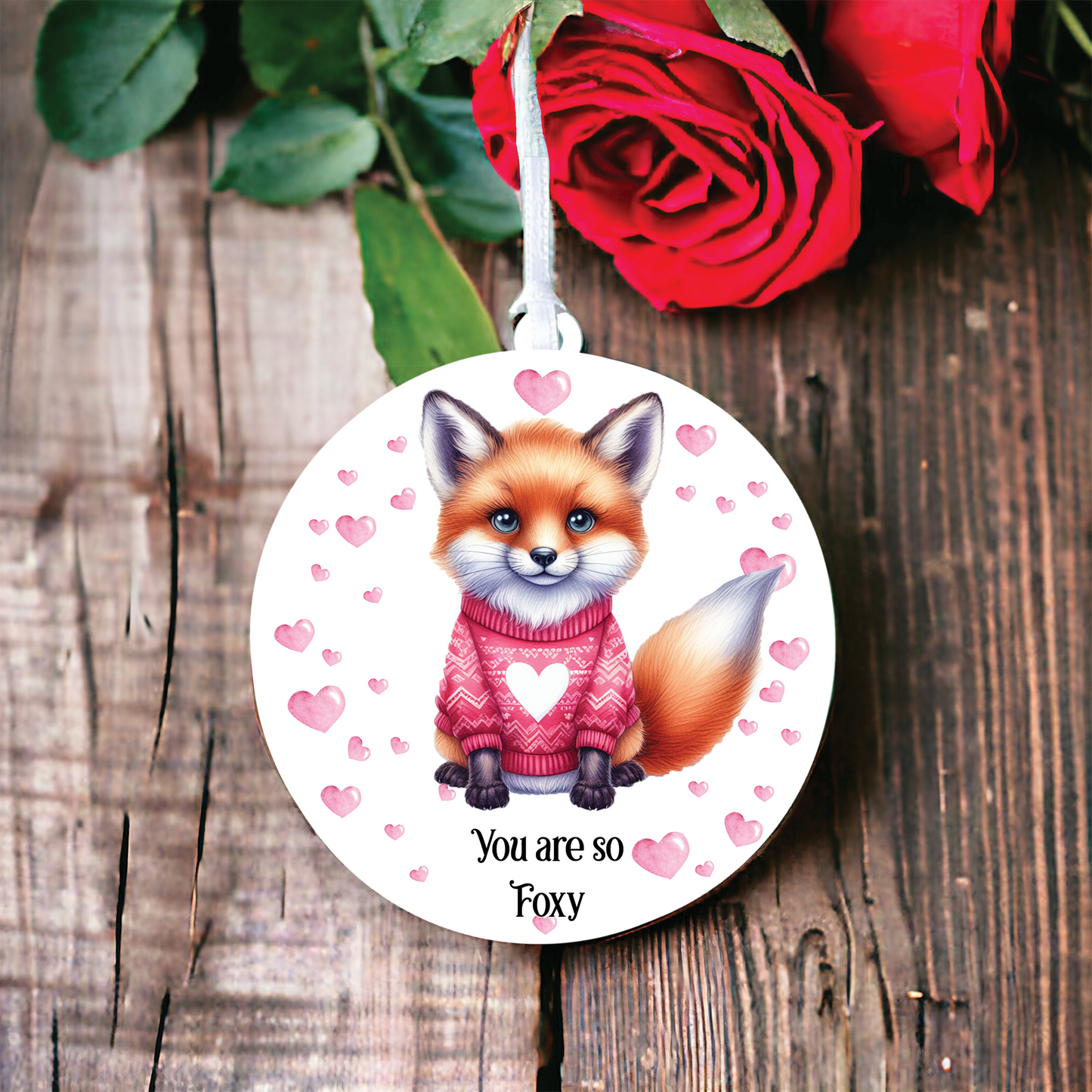 Personalised Fox Love Animal Decoration