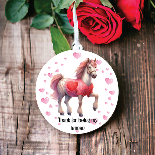 Personalised White Horse Love Animal Decoration