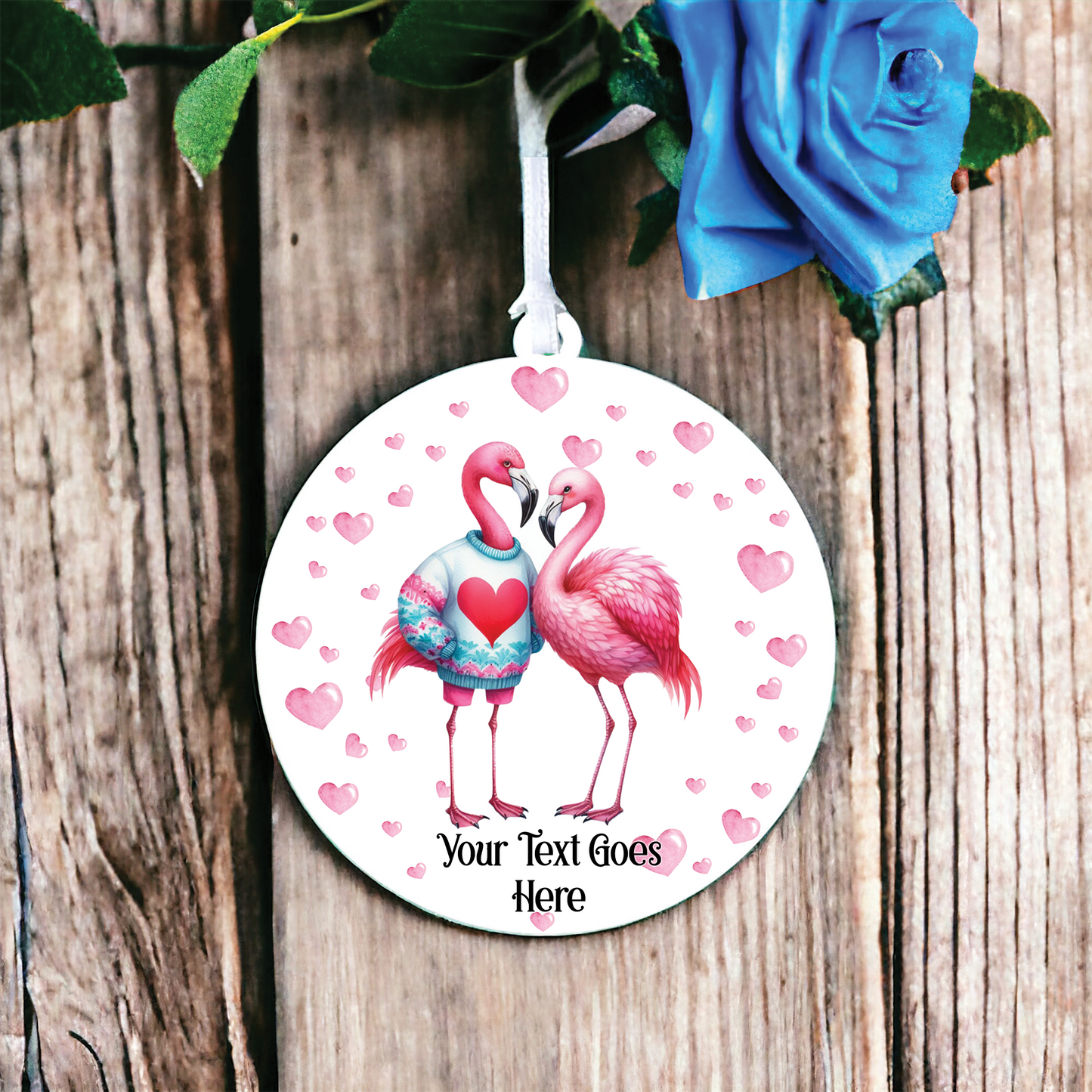 Personalised Flamingo Couple Love Animal Decoration