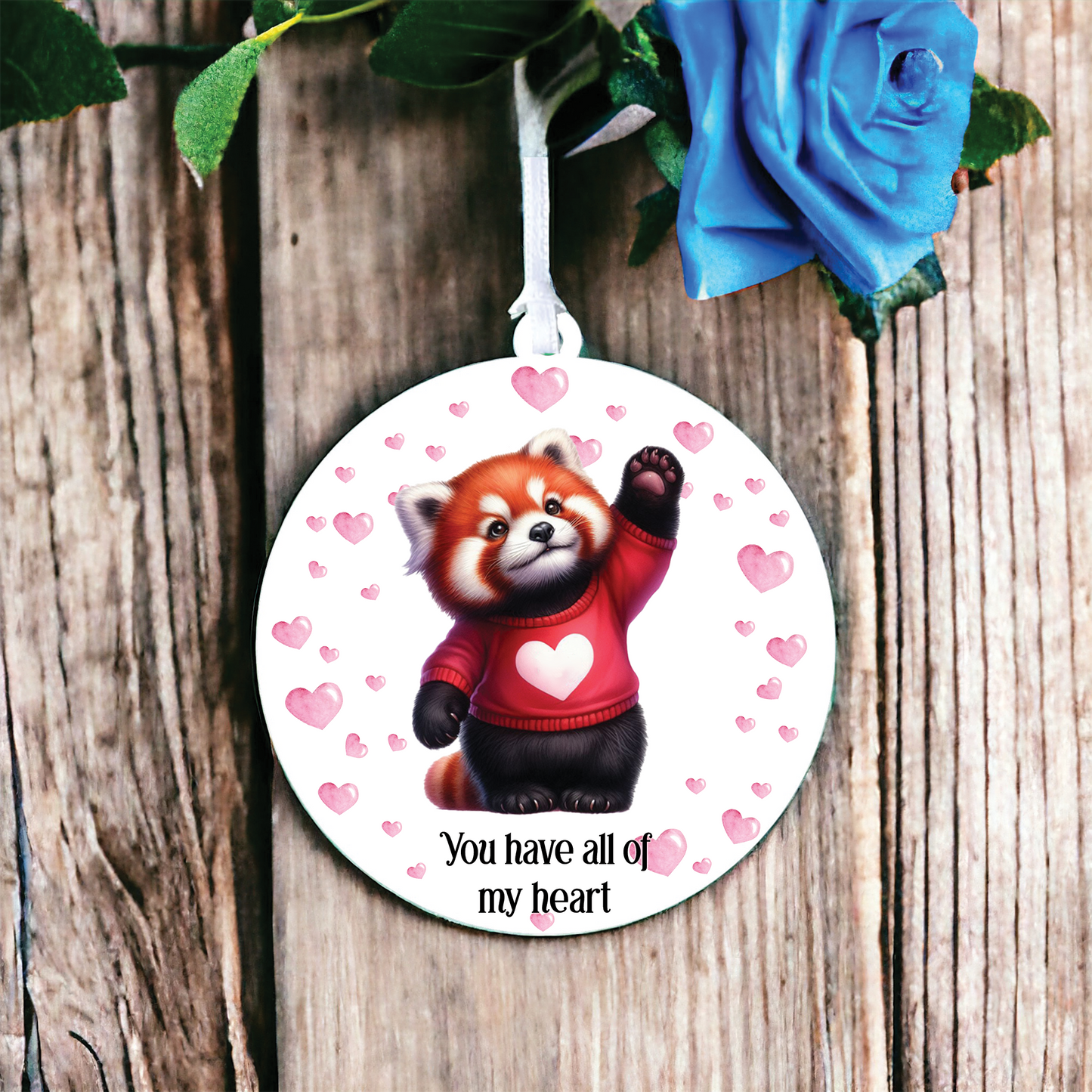 Personalised Red Panda Love Animal Decoration