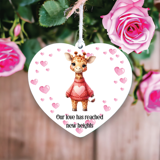 Personalised Giraffe Love Animal Decoration