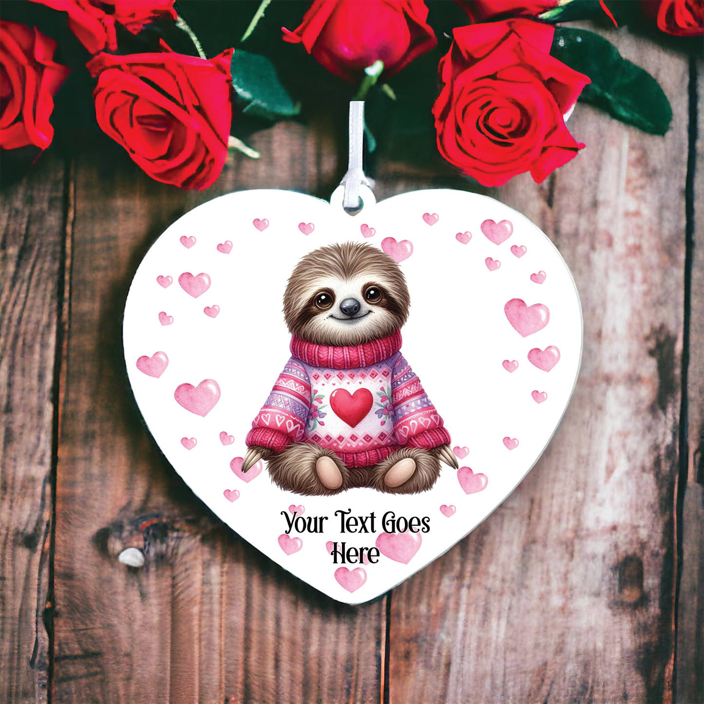 Personalised Sloth Jumper Love Animal Decoration