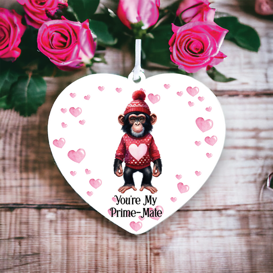 Personalised Chimpanzee Love Animal Decoration